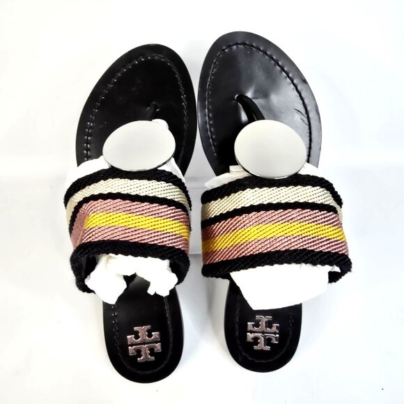 Tory Burch Zoey Tan Leather Ballet Sandals Women's Size 8M - Picture 3 of 8